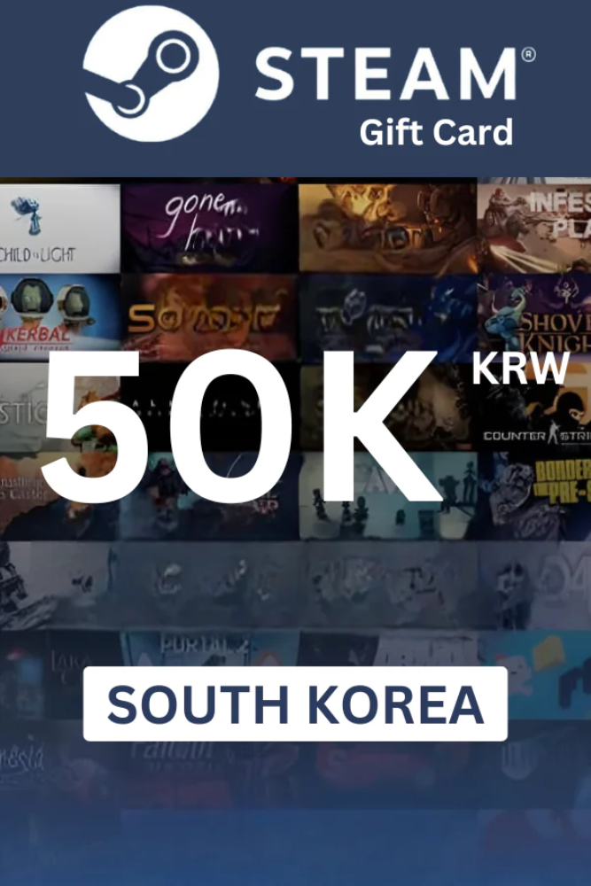 Codigo Steam wallet para cuentas Sur Corea con 50.000 KWR