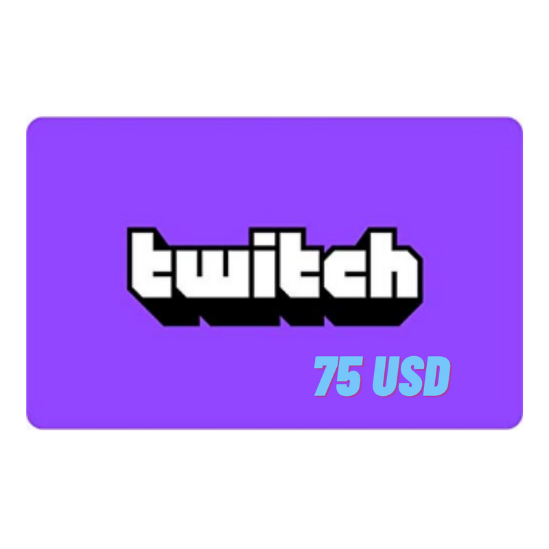 Twitch gift card 75 USD - Latin Gamer Shop