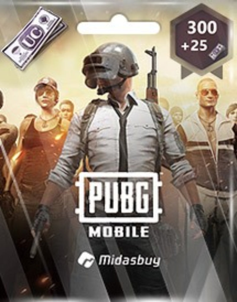 Tarjeta PUBG mobile 300+25 - Latin Gamer Shop