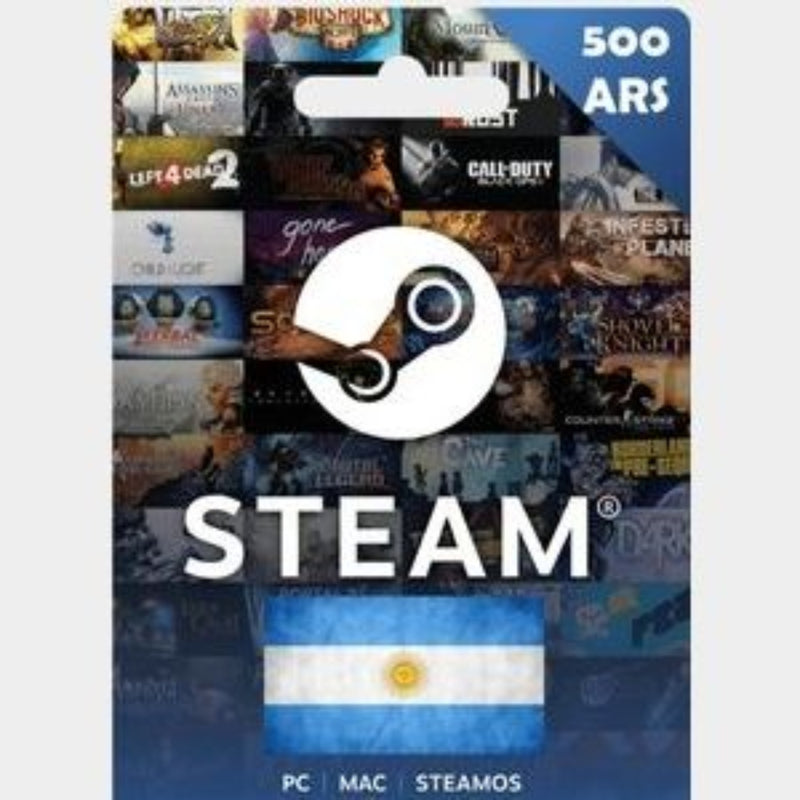 Tarjeta steam wallet 500 ARS - Latingamershop
